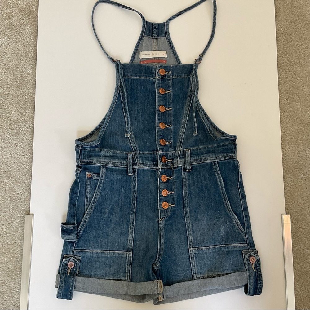 Anthropologie Pilcro Everyday Denim Short Overalls Size 25 - Picture 10 of 16